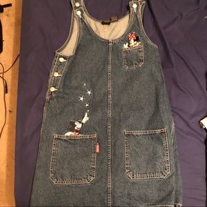 VINTAGE Disney Mickey and Minnie Denim Jean Dress